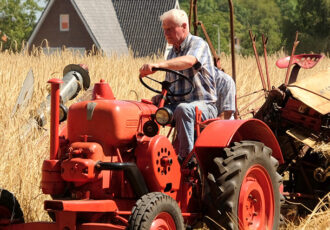 De brandende zon deert de noeste werkers op het land niet