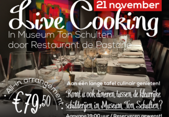 Live cooking restaurant de Pastorie tussen kleurrijke schilderijen