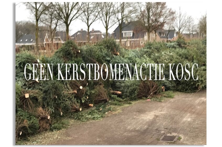 Geen kerstbomenactie KOSC