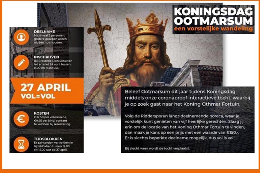 Een vorstelijke wandeling op Koningsdag door Ootmarsum