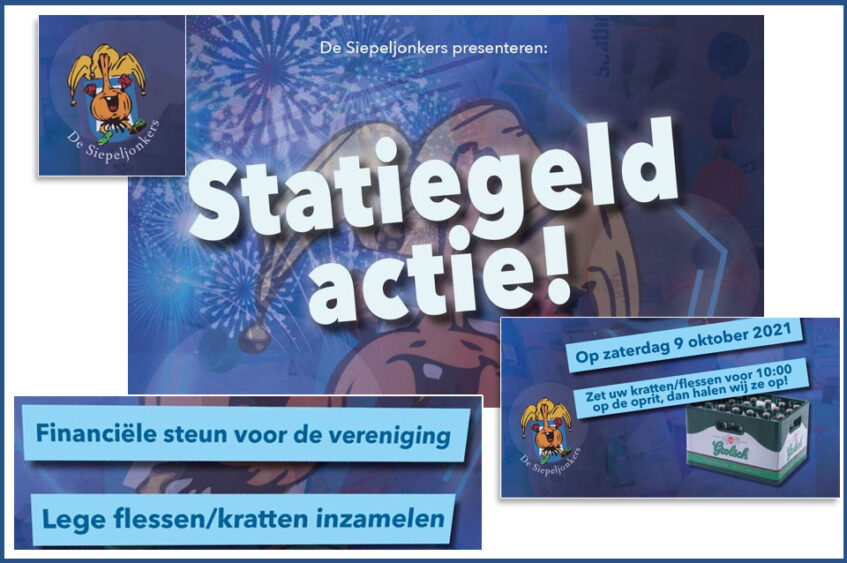 Statiegeldactie carnavalsvereniging Siepeljonkers