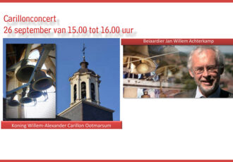 Carillonconcert in teken Vredesweek en Herfst en afscheid beiaardier Achterkamp