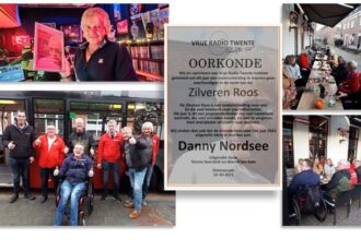 Danny Nordsee ontvangt Zilveren Roos Vrije Radio Twente