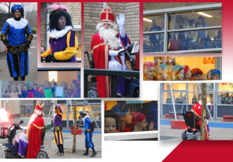 Sinterklaas op scootmobiel naar de Meander