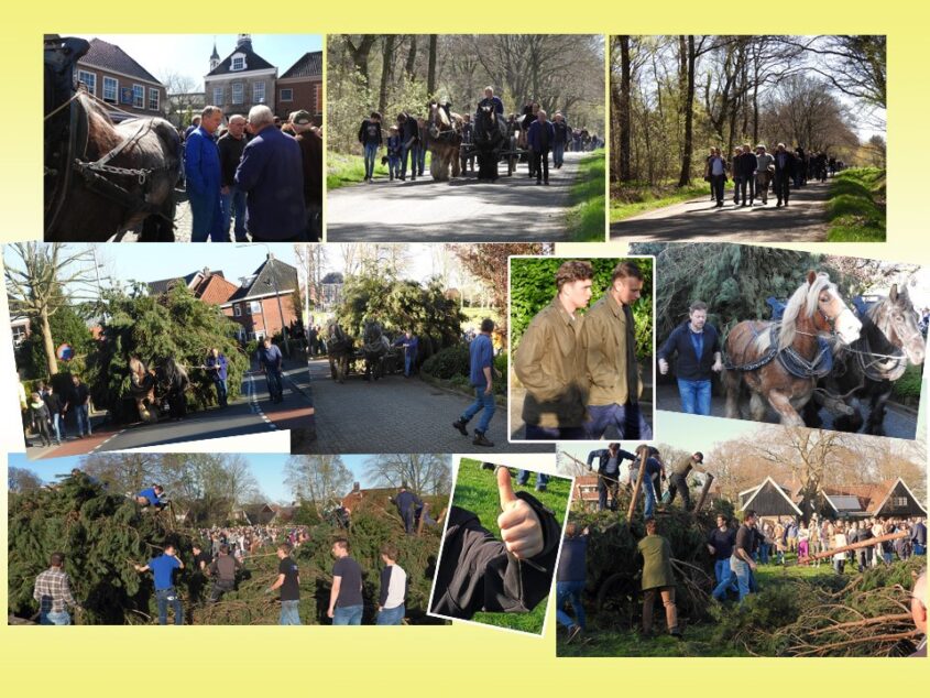 Het paashout ligt op de paasweide en hoe!!