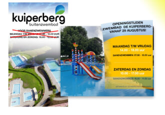Aangepaste openingstijden zwembad de Kuiperberg