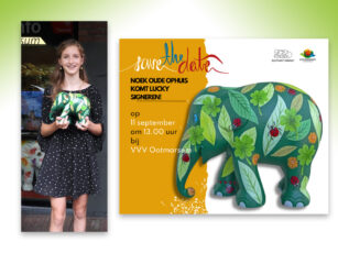 Noek Oude Ophuis signeert olifant ‘Lucky’
