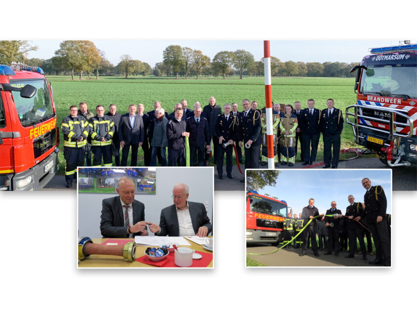 Samenwerking tussen de brandweer in Ootmarsum en het Duitse Lage