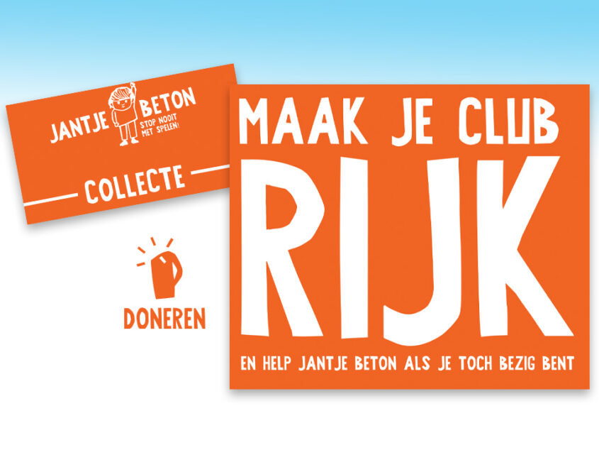 Extraatje voor clubkas met collecte Jantje Beton