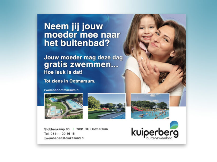 Op Moederdag zwemmen moeders gratis