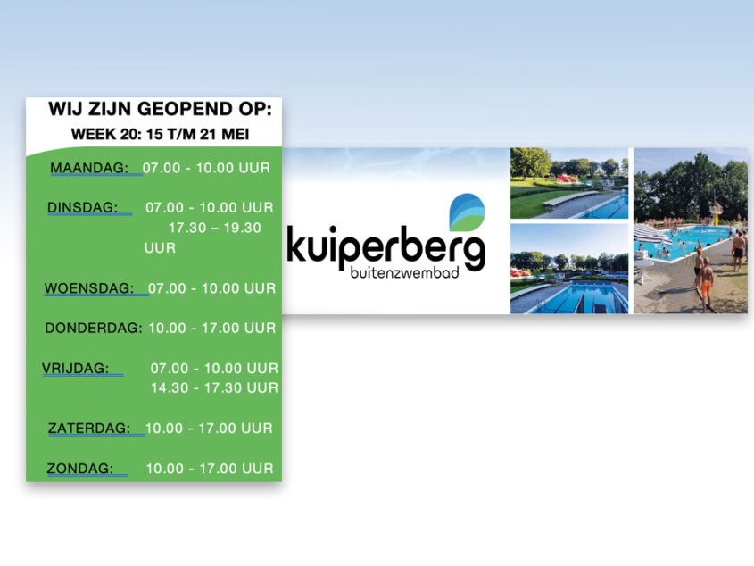 Zwembad de Kuiperberg overdag open tijdens Hemelvaartsweekend