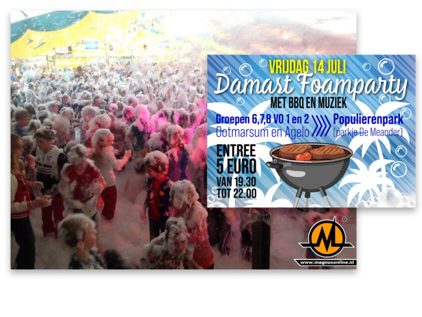 Foamparty met het grootste schuimkanon