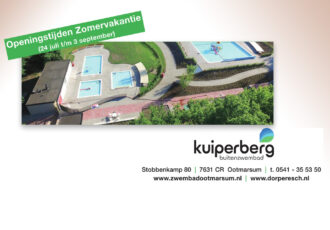Openingstijden zomervakantie zwembad de Kuiperberg bekend