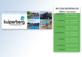 Openingstijden zwembad de Kuiperberg in week 27