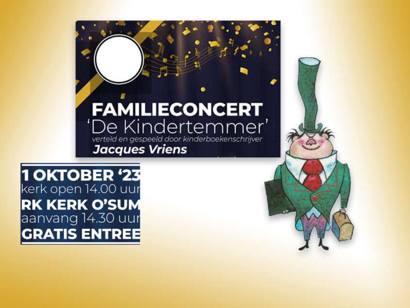 Nieuwe uitdaging voor harmonie Caecilia ‘Familieconcert met Jacques Vriens’’