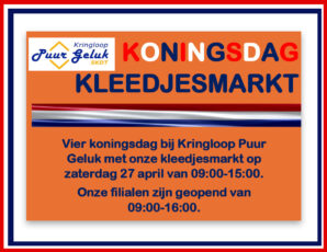 Vier koningsdag bij Kringloop Puur Geluk