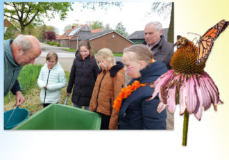 Leerlingen ’n Baoken in actie voor de bij en de vlinder