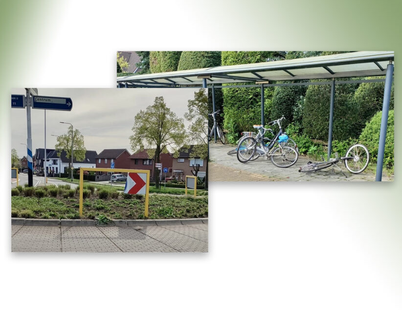 Zinloze vernielingen bij rotonde