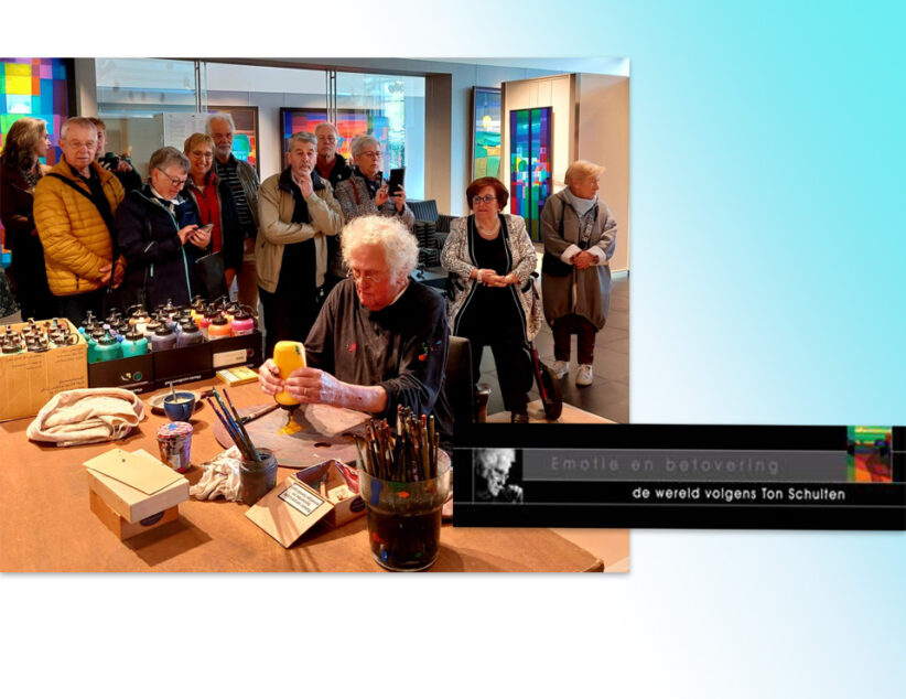 Live painting Ton Schulten in zijn eigen museum