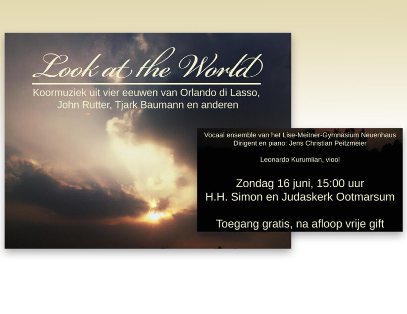 Concert ‘Look at the world’ door leerlingen Lise Meitner Gymnasium
