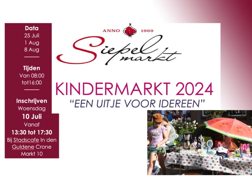 Inschrijving Kindermarkt bij Stadscafé