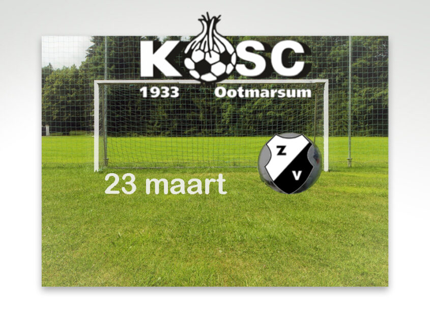 Teleurstellend gelijkspel KOSC tegen hekkensluiter Zenderen Vooruit