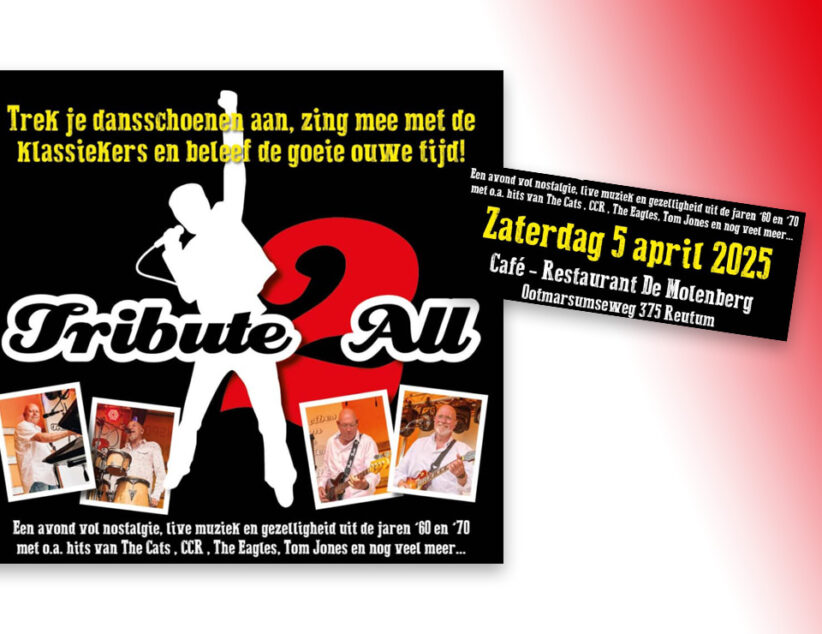 Terug in de tijd met Tribute2All in de Molenberg