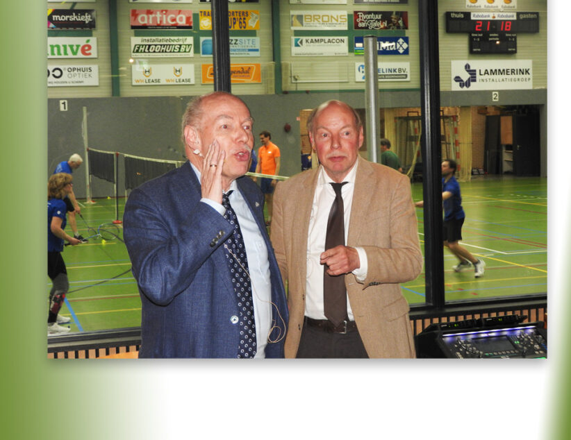 Anker en Anker en doorpakker Luuk op sponsoravond Lammerink Set-Up ‘65
