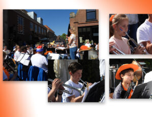 Koningsconcert in een oranje zonnetje