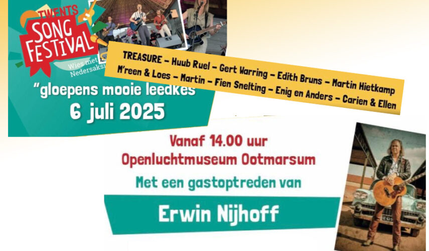Twents Songfestival met tien finalisten en als gast Erwin Nijhoff