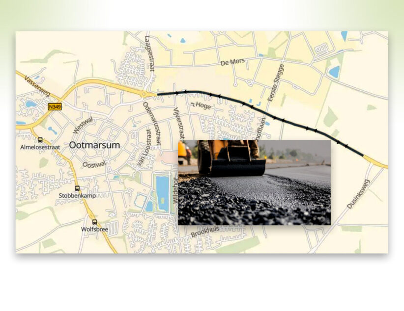 N349 in Ootmarsum op 8 juli ’s avonds en ‘s nachts afgesloten