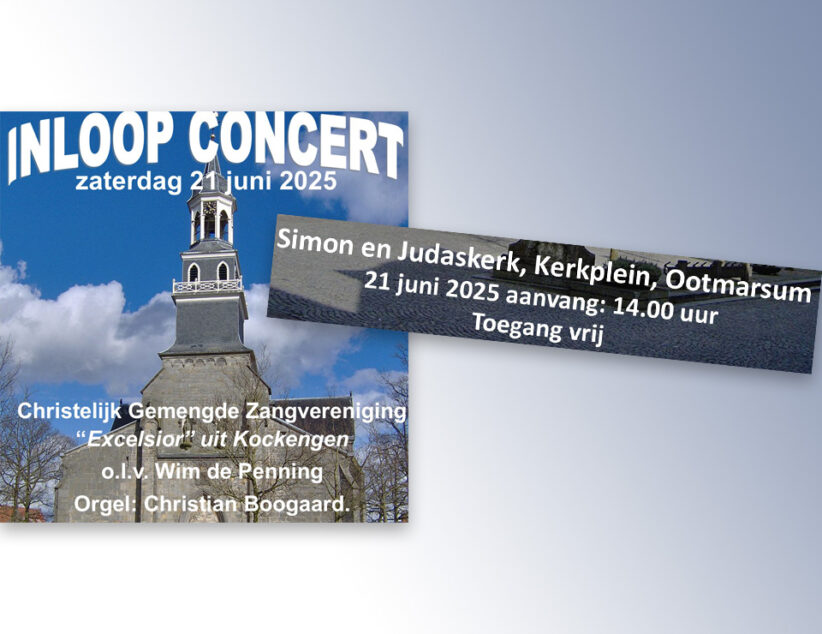 Inloopconcert koor ‘Excelsior’ in Simon en Judaskerk
