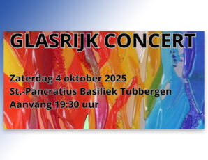 GLASRIJK concert in teken van ‘Geloof, hoop en vrede’