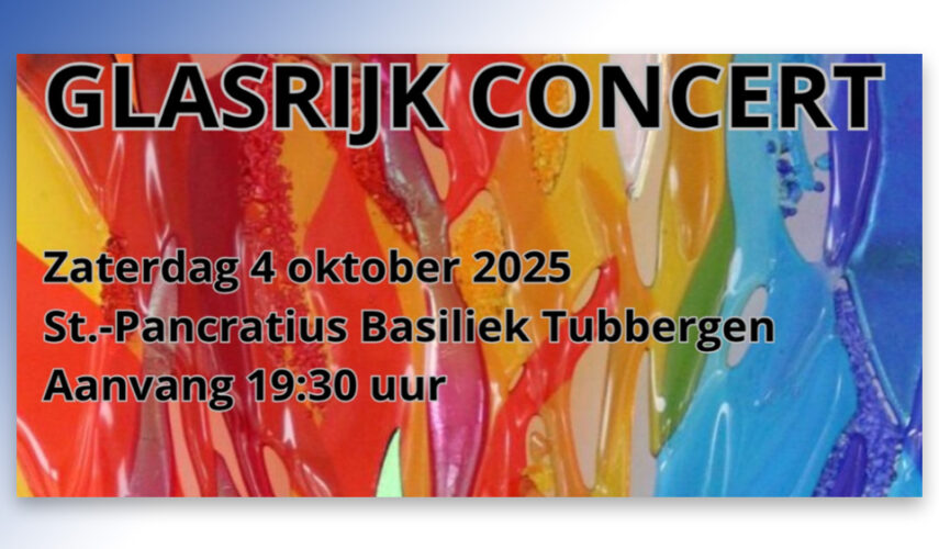 GLASRIJK concert in teken van ‘Geloof, hoop en vrede’