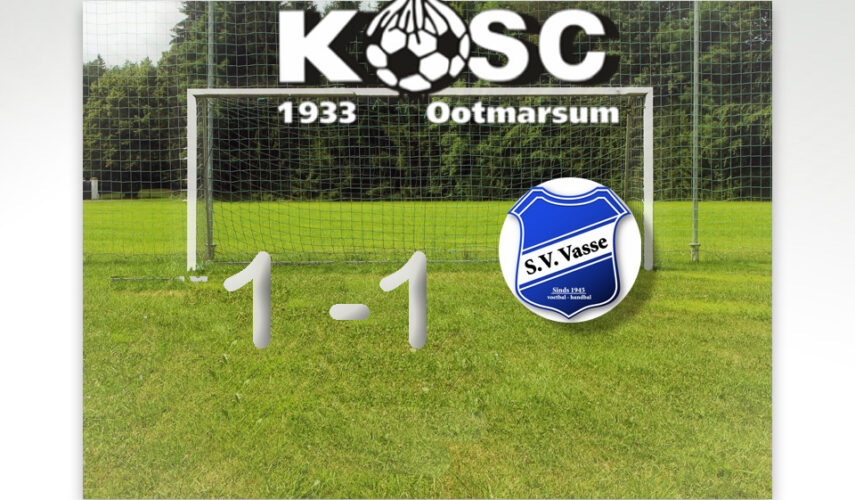 SV Vasse in blessuretijd naast KOSC