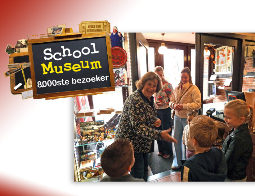 Feest in het schoolmuseum: 8000e bezoeker