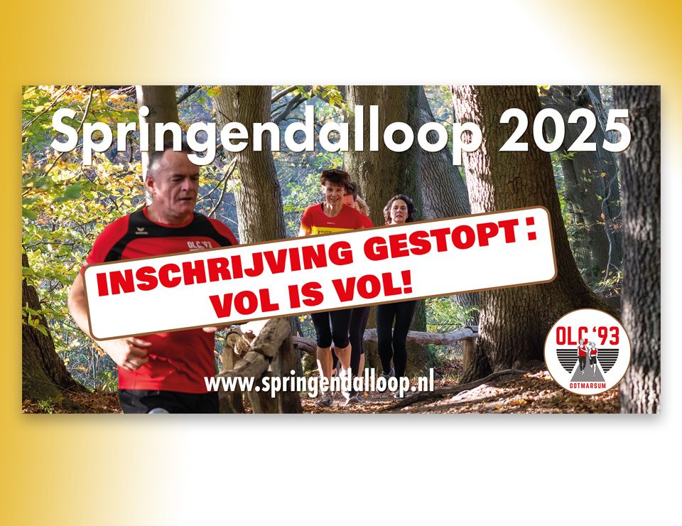 Inschrijving Springendalloop niet meer mogelijk