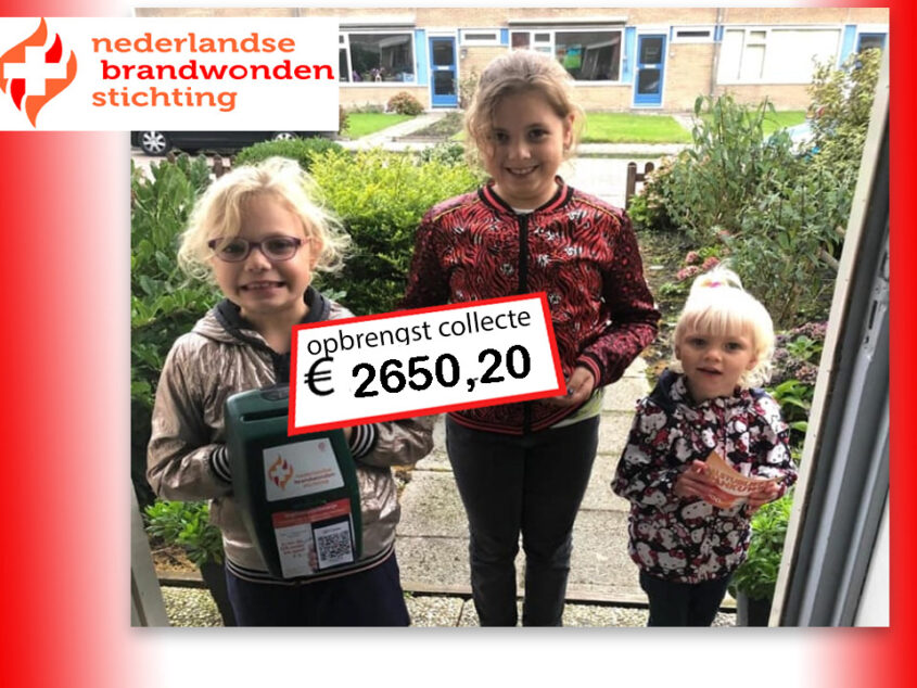 Ruim 2600 euro voor Brandwondenstichting