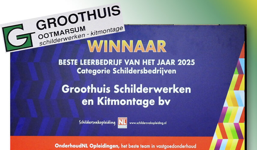 Groothuis BV beste leerbedrijf Schildersbedrijven