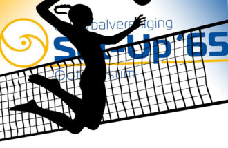 Eerste damesteam Set-Up ’65 naar Groningen, dames 2 halverwege