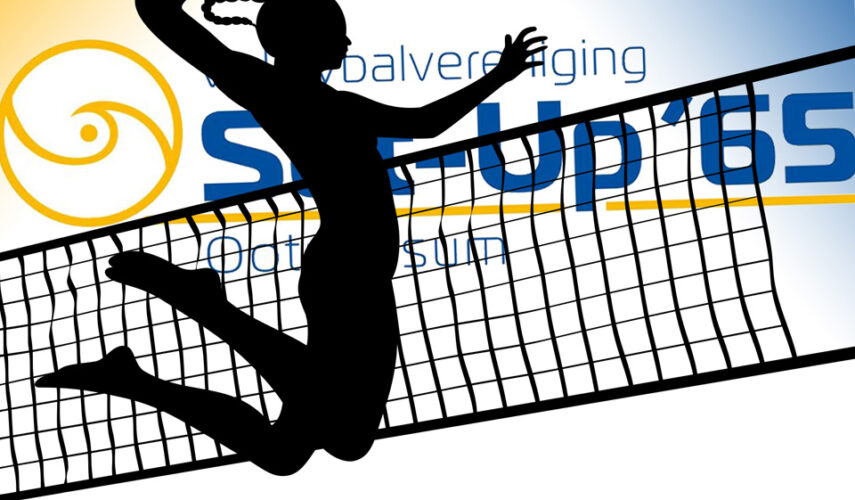 Eerste damesteam Set-Up ’65 naar Groningen, dames 2 halverwege