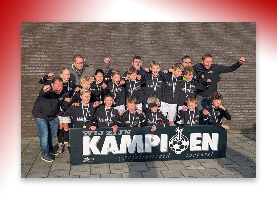 KOSC JO13-1 als kampioen naar de hoofdklasse