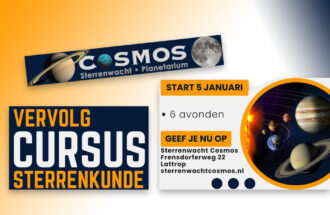 Sterrenwacht Cosmos start nieuwe vervolgcursus sterrenkunde
