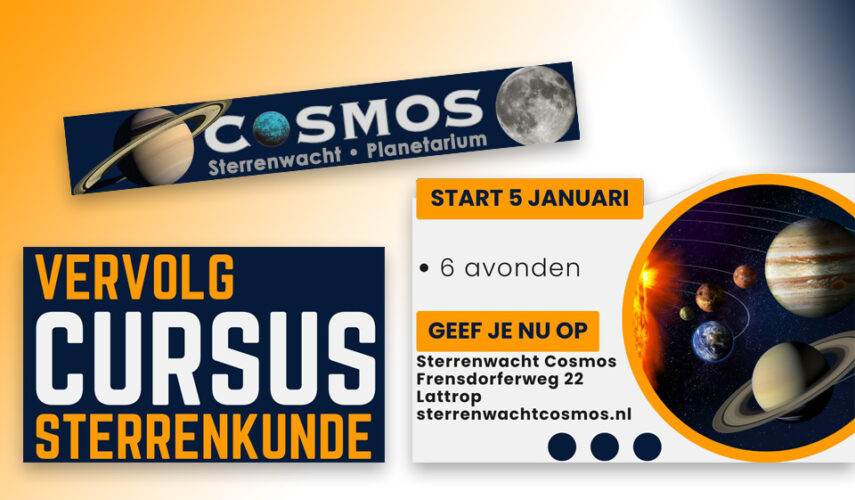 Sterrenwacht Cosmos start nieuwe vervolgcursus sterrenkunde