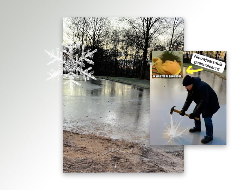 Geen nieuwjaarsduik bij Heintje