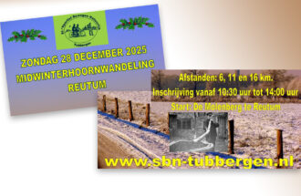 Midwinterhoornwandeling met start en stamppotbuffet bij de Molenberg