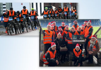 Frame Runners oet Twente lopen van FBK Stadion naar Glazen Huis voor Serious Request