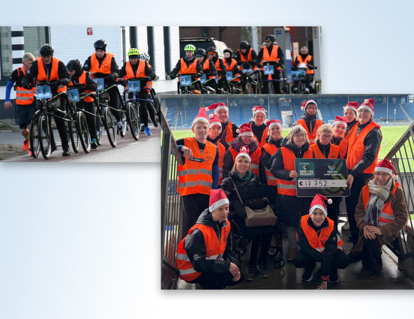 Frame Runners oet Twente lopen van FBK Stadion naar Glazen Huis voor Serious Request
