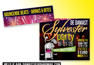 Damast Disco presenteert: Sylvester Party voor groep 6, 7 & 8!