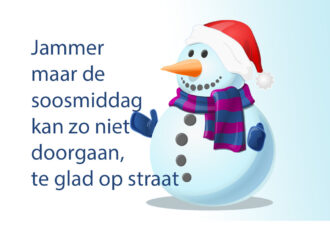 Geen soosmiddag door de sneeuwval